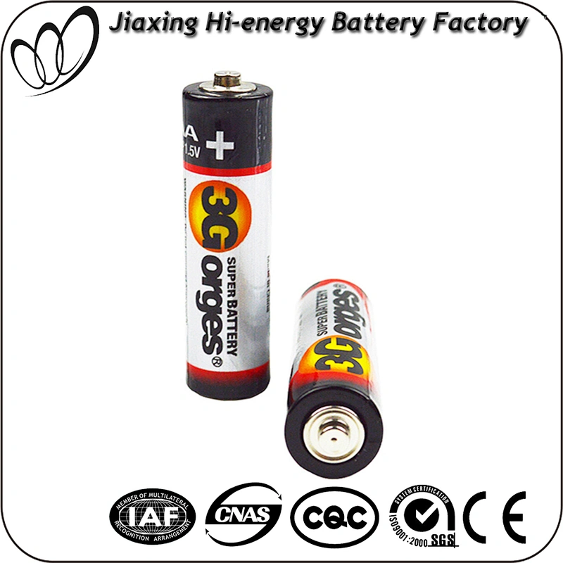High capacity pvc jacket size AA 1.5V r6p battery