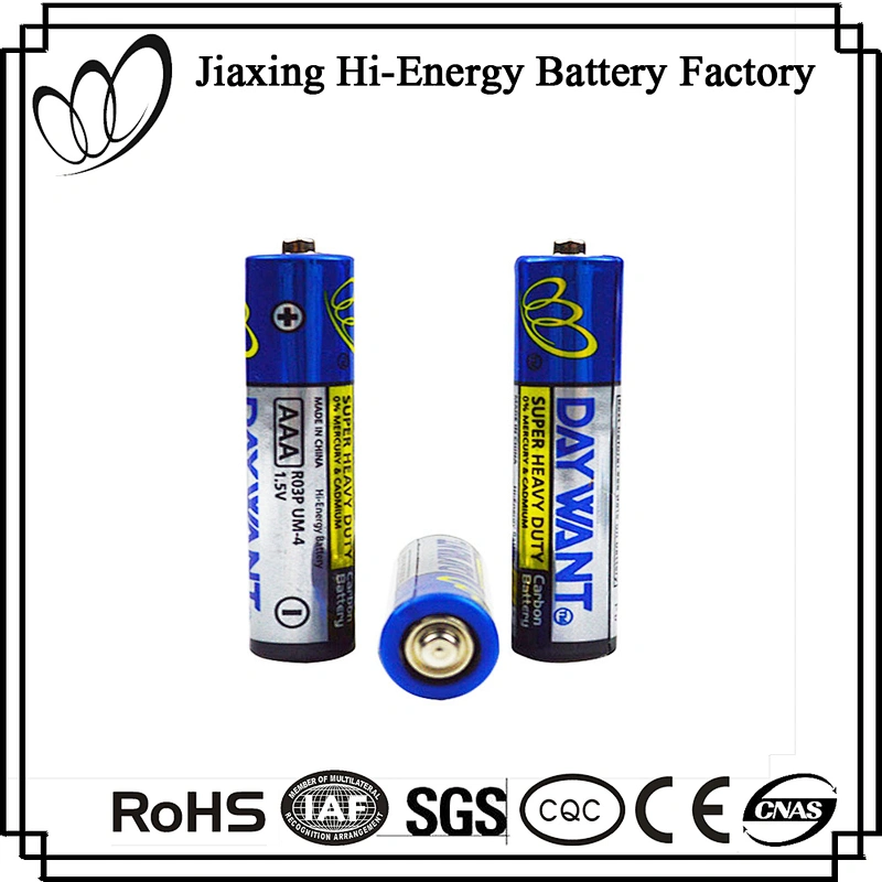 Good Quality 1.5V UM4 Carbon Zinc R03 AAA Battery