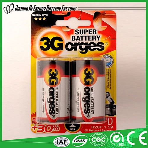Fashion Designer Made In Dhina 1.5v D dry battery R20 Size D Dry Battery