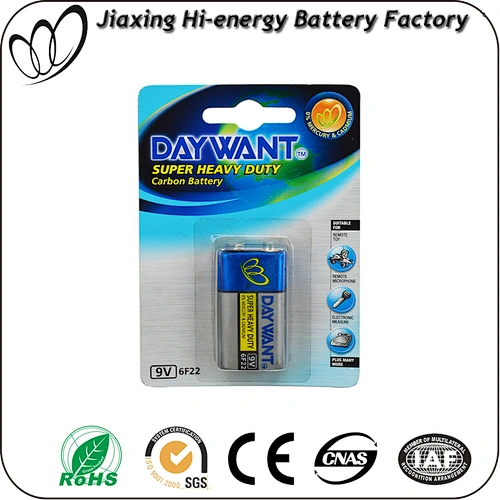 lowest factory price best quality 9v 6f22 super heavy duty primary dry batteries