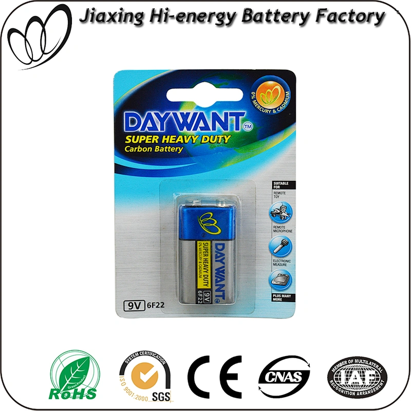 lowest factory price best quality 9v 6f22 super heavy duty primary dry batteries