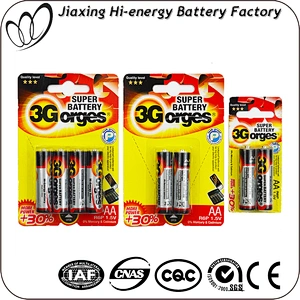 High capacity pvc jacket size AA 1.5V r6p battery