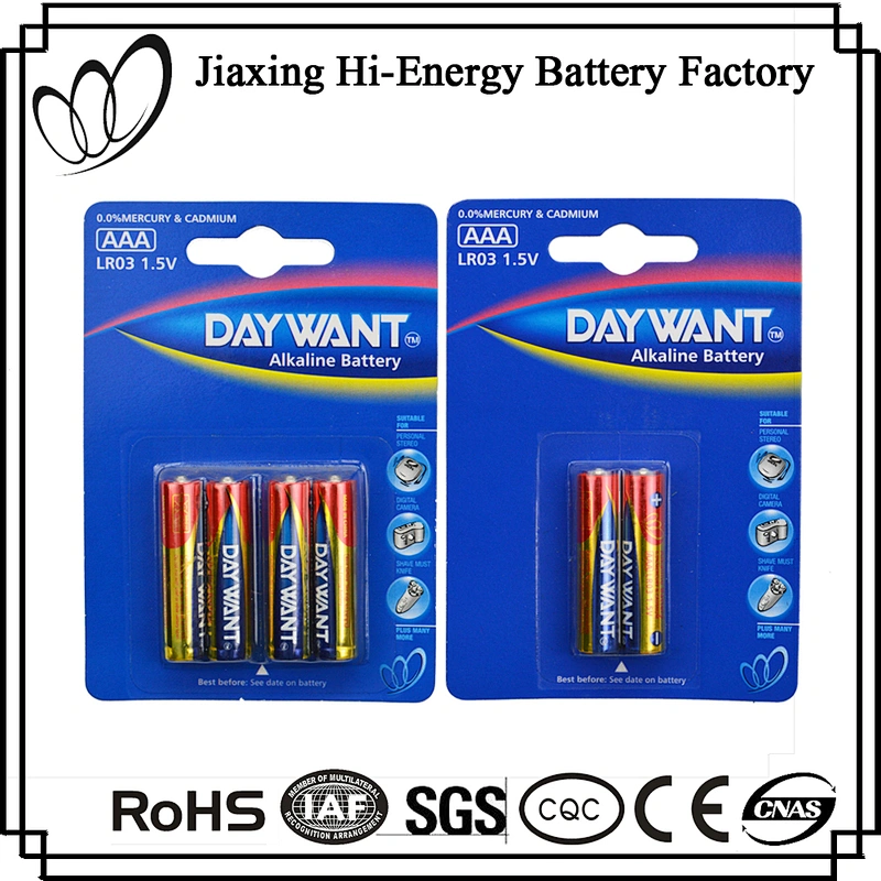 Cheap AAA Aluminum Foil Jacket LR03 AM4 Alkaline Dry Battery