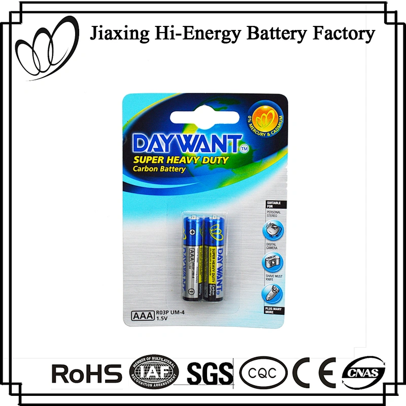 Good Quality 1.5V UM4 Carbon Zinc R03 AAA Battery