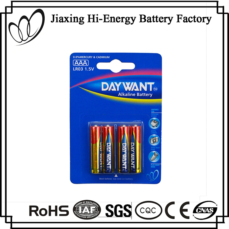 Cheap AAA Aluminum Foil Jacket LR03 AM4 Alkaline Dry Battery