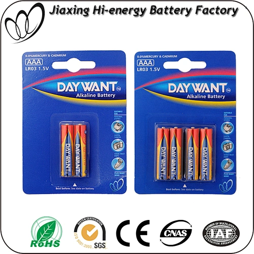 SGS ROHS certificate AM4 LR03 battery AAA factory brand and OEM