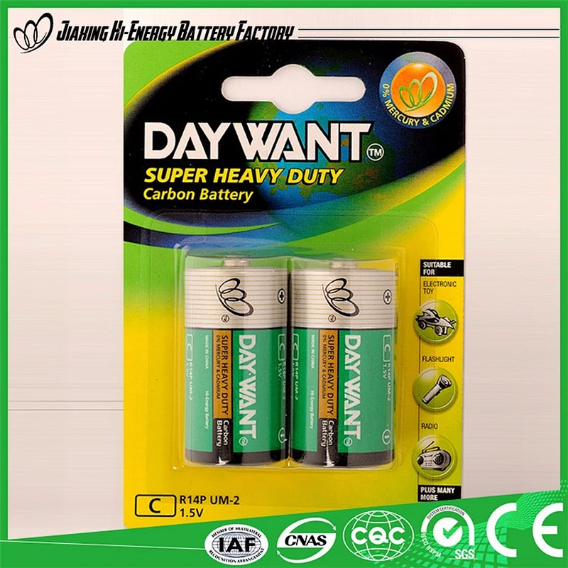 R14/C Size Environment Friendly Fashion Design Primary Battery
