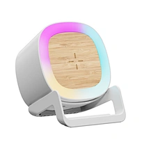 New arrival 4 IN 1 lighting bt speaker with wireless charger and phone holder for office and bedroom