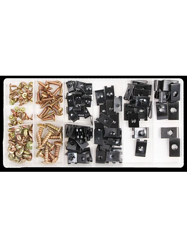 VIKTEC 170Pc.U-Clip Zestaw wkrętów samogwintujących z łbem okrągłym