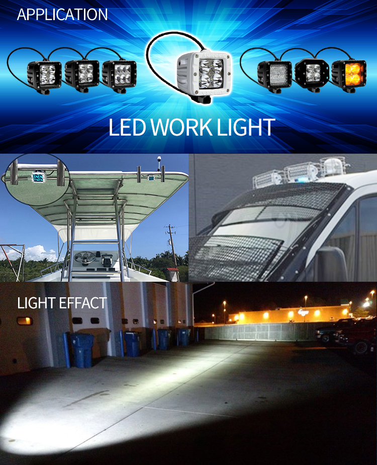 Aurora autolighting system iP69K waterproof off road white marine led lights