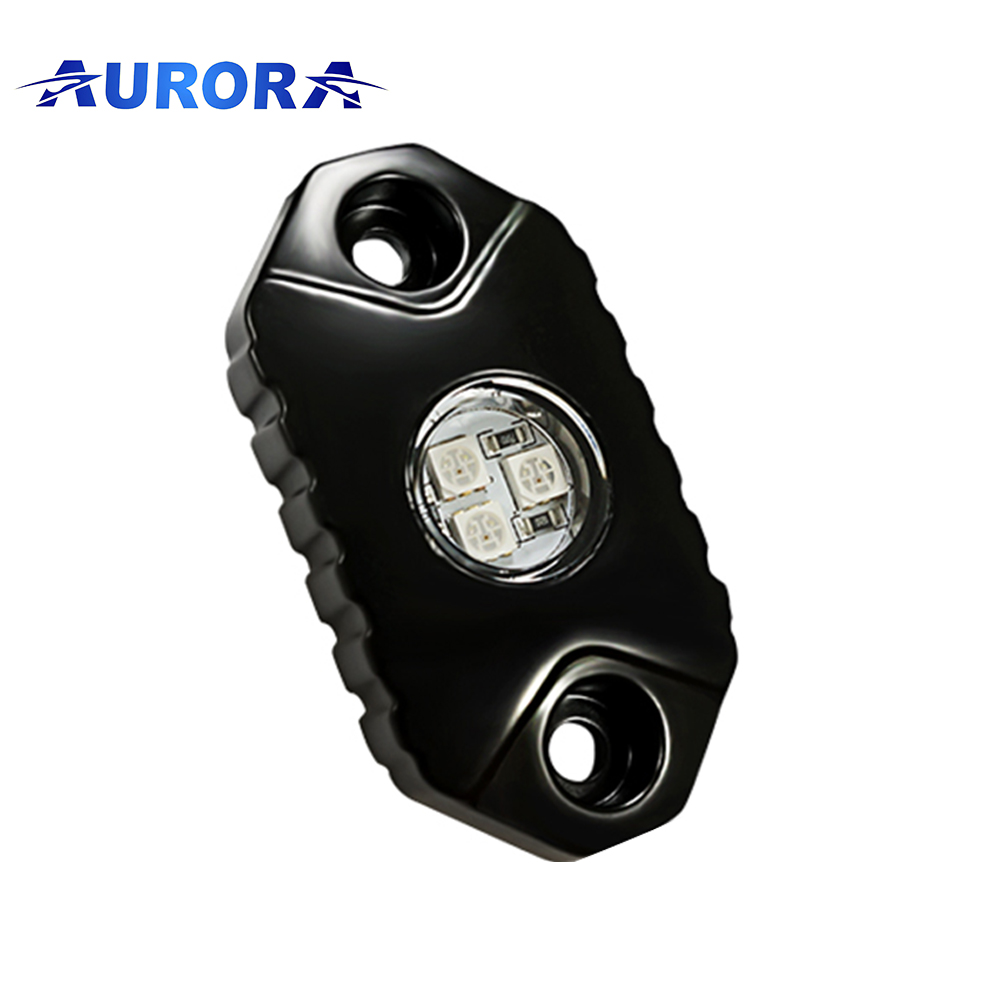 Aurora colorful light waterproof led rgb light mini off road led rock lights