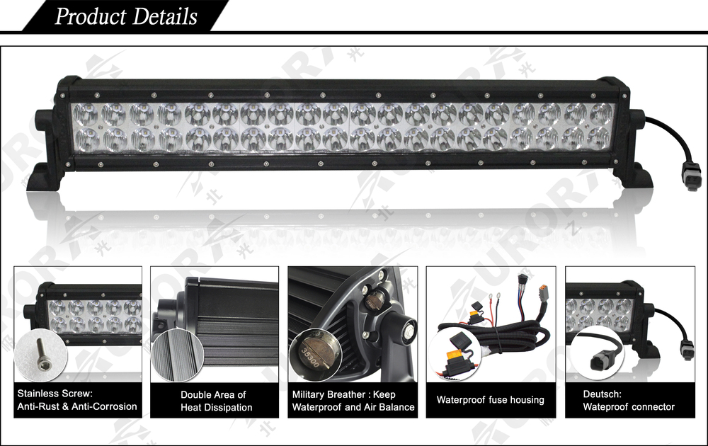 AURORA 250W 50inch dual row curved Offroad led light bar