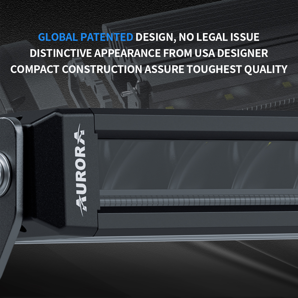 AURORA Screwless IP69K 10inch DRL RGB LED Light Bar