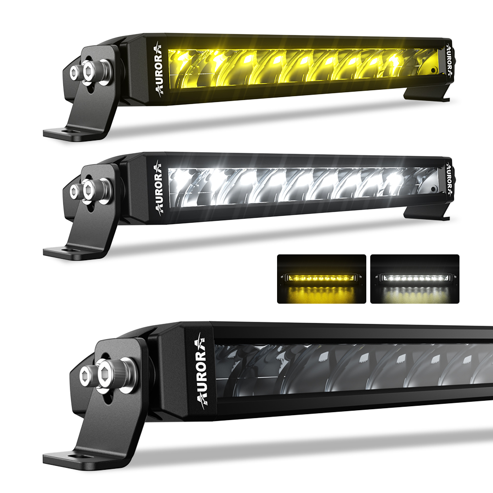 AURORA led light bar white and golden yellow led light bars for off road trucks