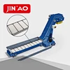 lifting spiral type chip conveyor incline flight conveyor