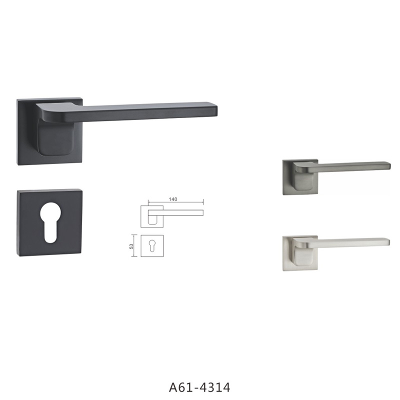 Europe Style Luxury Zinc Alloy Gold Straight Door Lock Handle