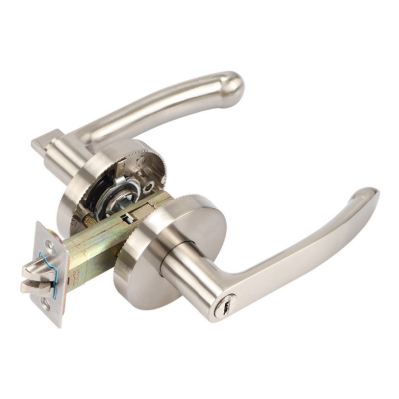 Modern American style round bedroom three-bar handle lock bathroom keyless room door lock