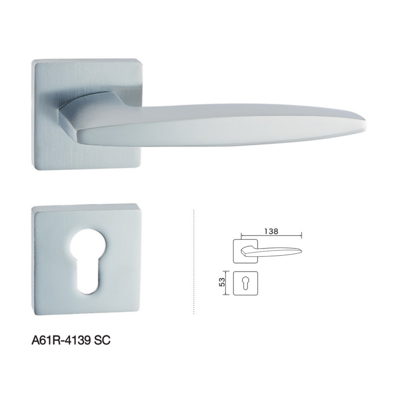 Stainless steel door handle lock set modern luxury door european style handle
