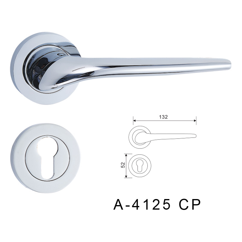 Modern safety wooden lever interior door handles zinc alloy door lock handle set