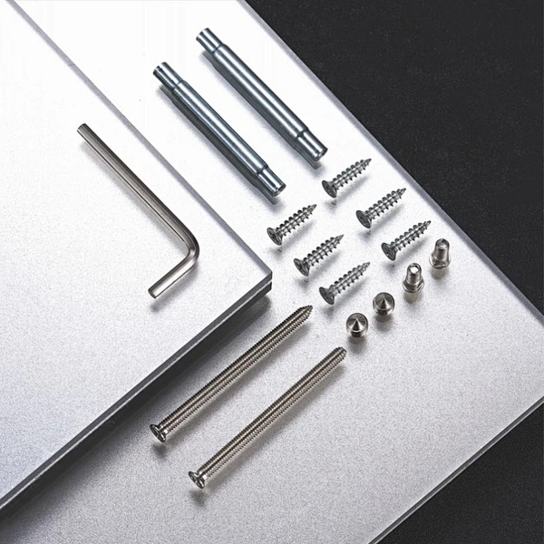 steel plain split slotted iron door handle screw set for door locks