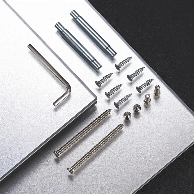 steel plain split slotted iron door handle screw set for door locks