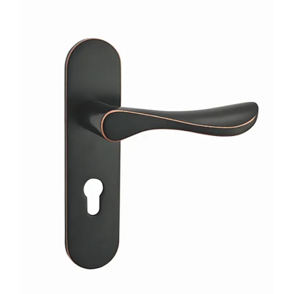 GUNMETAL finished solid aluminum handle iron finish BR door lever plate handle