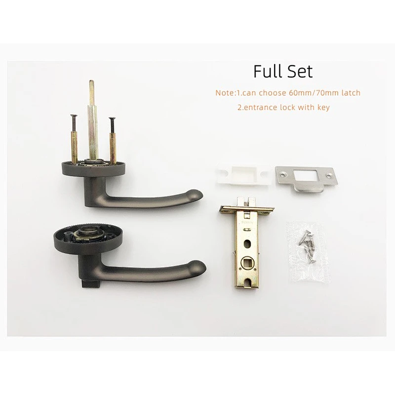 Modern American style round bedroom three-bar handle lock bathroom keyless room door lock