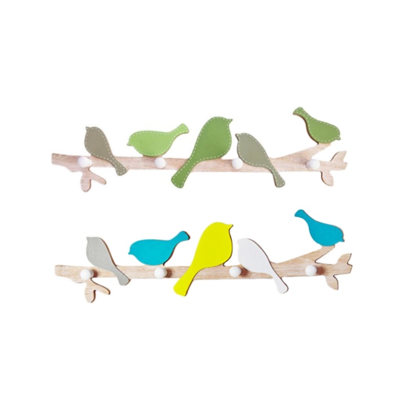 Creative wooden bird coat hook Fitting room wall hook doorway wall bag coat hook