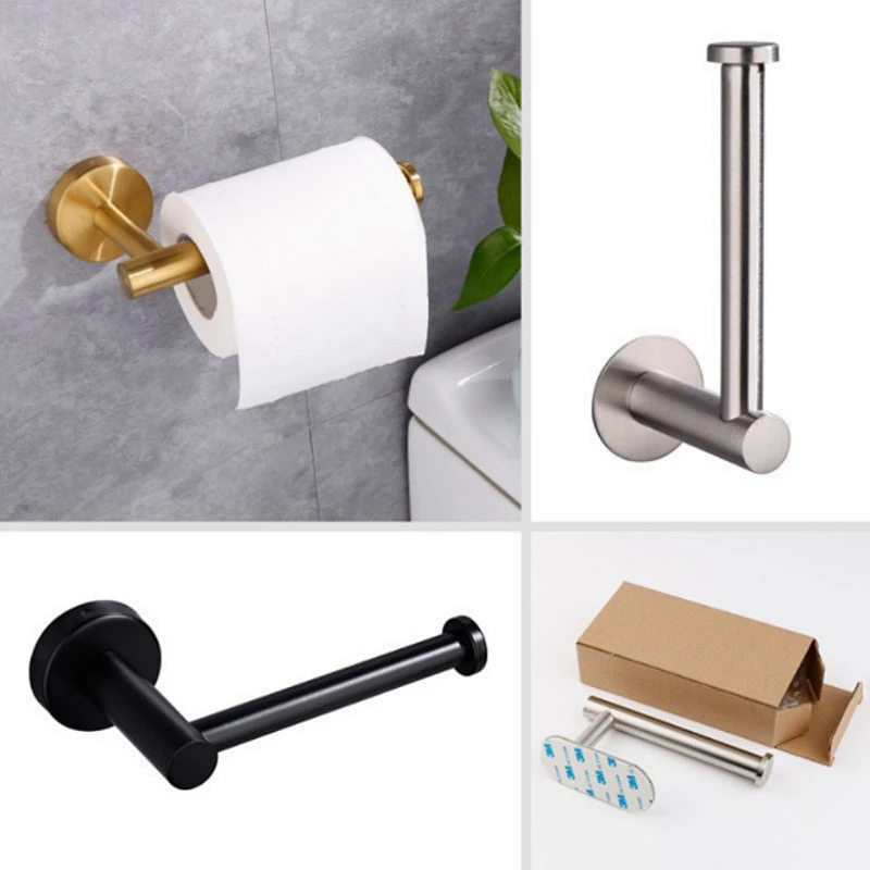 Stainless steel 304 paper towel holder toilet roll holder Bathroom hook wall hanging Punch free metal hook