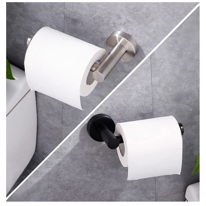 Stainless steel 304 paper towel holder toilet roll holder Bathroom hook wall hanging Punch free metal hook