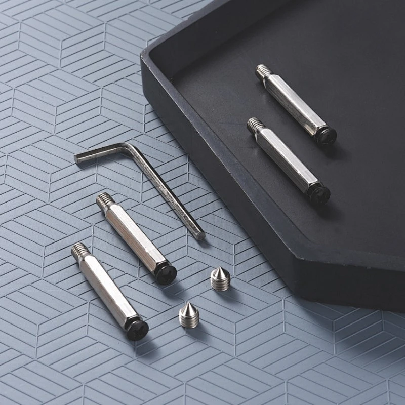 steel plain split slotted iron door handle screw set for door locks