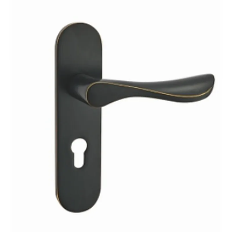 GUNMETAL finished solid aluminum handle iron finish BR door lever plate handle