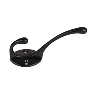 Black metal hook  zinc alloy hardware accessories home decoration multi-function coat and hat hook