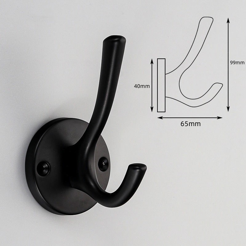 Ollie Custom OEM Zinc Alloy Hooks Coat hooks Hanging Double Coat Hook For Hanger