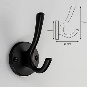 Ollie Custom OEM Zinc Alloy Hooks Coat hooks Hanging Double Coat Hook For Hanger