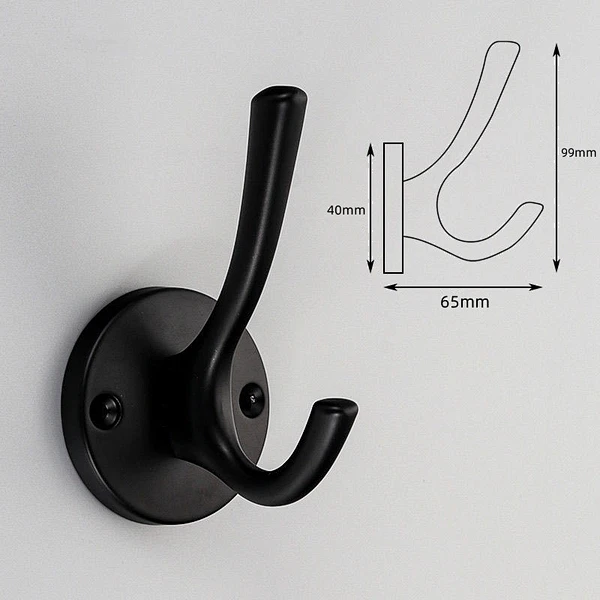 Ollie Custom OEM Zinc Alloy Hooks Coat hooks Hanging Double Coat Hook For Hanger