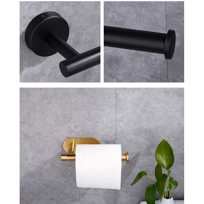 Stainless steel 304 paper towel holder toilet roll holder Bathroom hook wall hanging Punch free metal hook