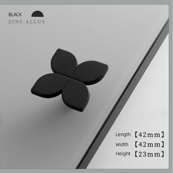 High quality zinc alloy Modern unique design gold black handle Nordic cabinet drawer wardrobe handle