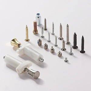 steel plain split slotted iron door handle screw set for door locks