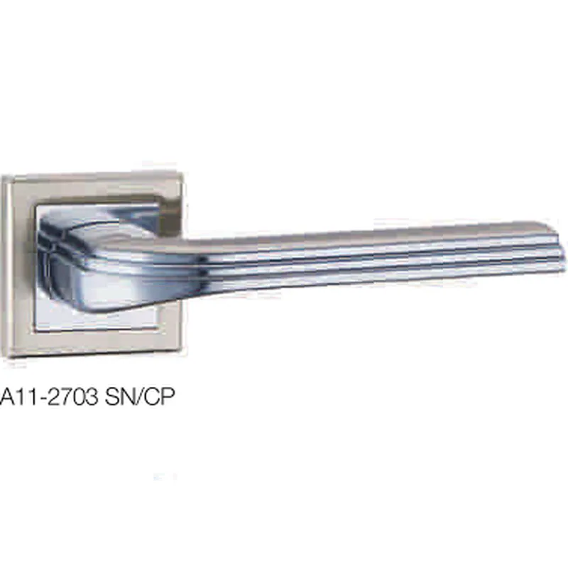 Privacy security wooden door models zinc door handle