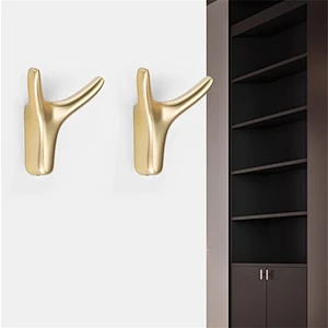 Black metal Horn hook cabinet wardrobe Nordic zinc alloy hardware home decoration multi-function hook