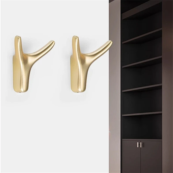 Black metal Horn hook cabinet wardrobe Nordic zinc alloy hardware home decoration multi-function hook
