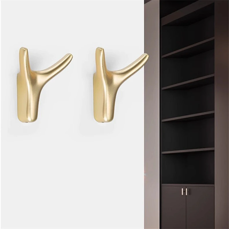 Black metal Horn hook cabinet wardrobe Nordic zinc alloy hardware home decoration multi-function hook