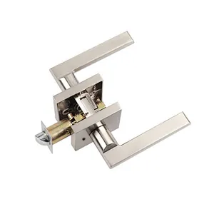 Modern simple handle American style three pole privacy bathroom passage tubular door lock
