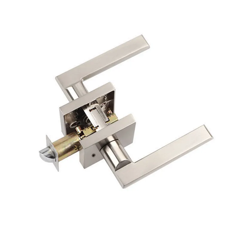 Modern simple handle American style three pole privacy bathroom passage tubular door lock