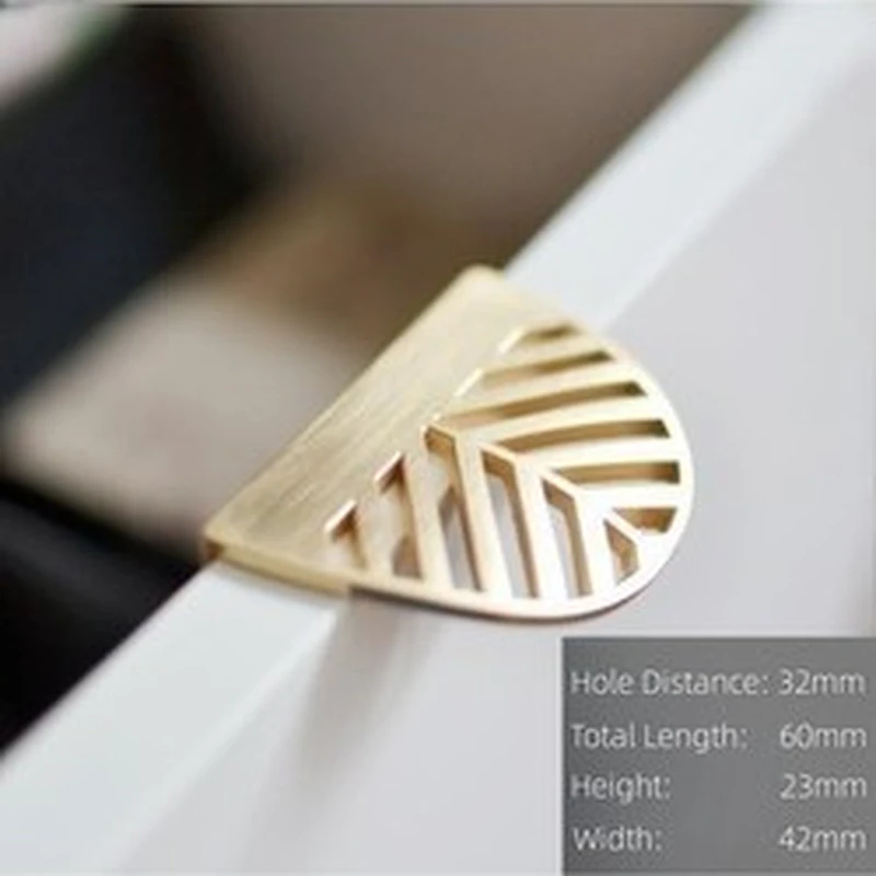zinc alloy Modern unique design Chinese style classical gold  wardrobe handle