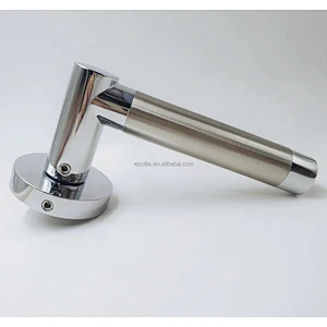 High quality door hardware round handle on rosette bedroom internal metal lever type door handle door locks
