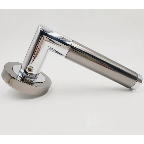 manija de la puerta de níquel de satén interior de aluminio manija de la puerta cromada de aluminio palanca de la palanca