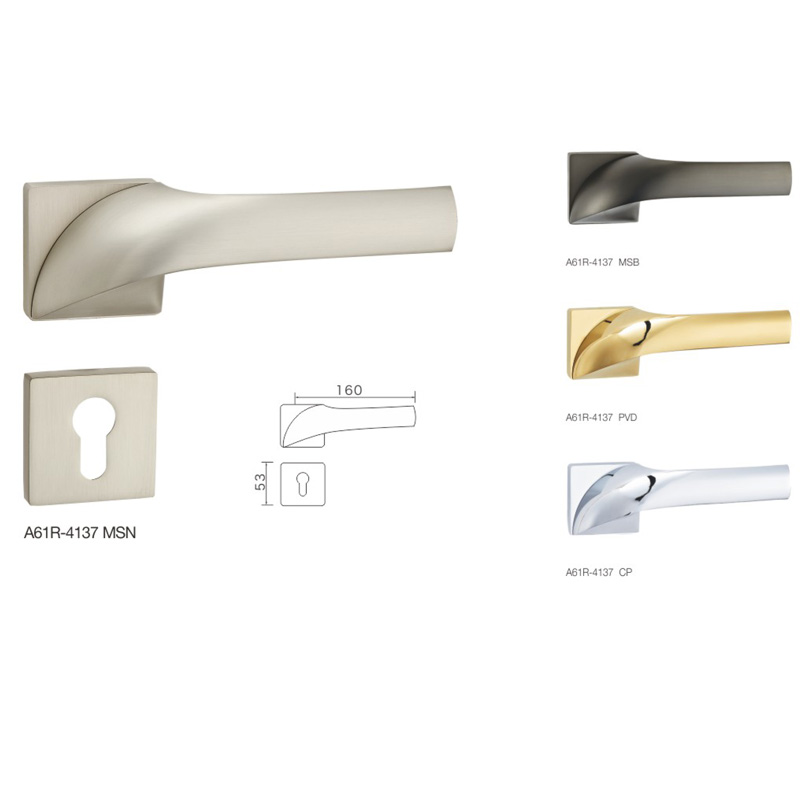 Villa design wooden door handle lock