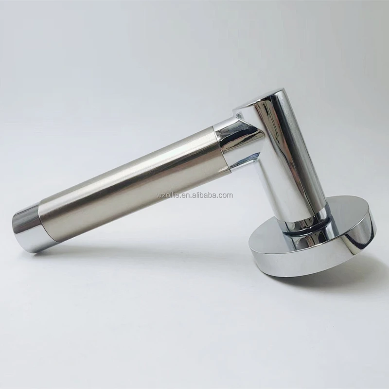 High quality door hardware round handle on rosette bedroom internal metal lever type door handle door locks